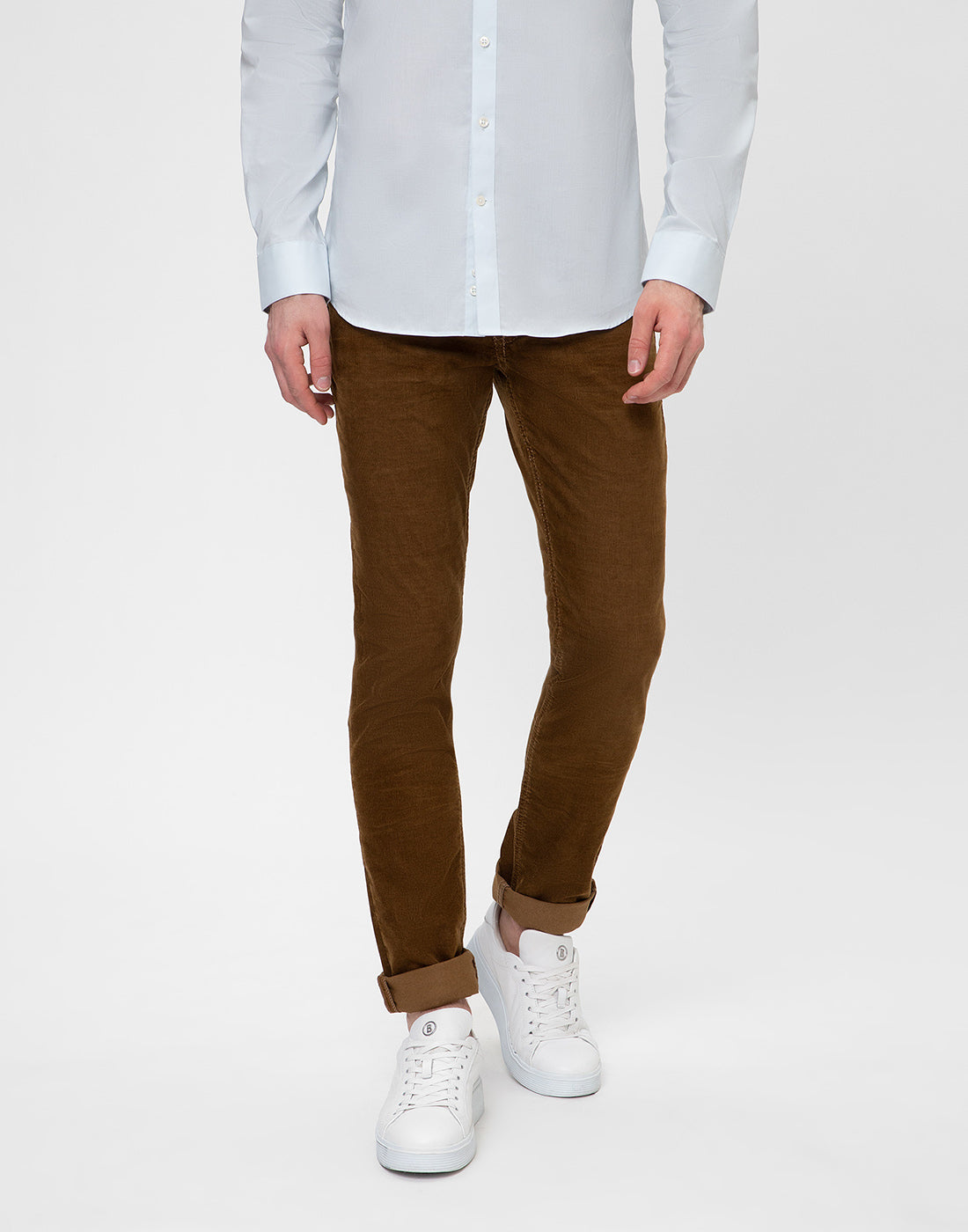 Men's velvet jeans MAC, brown
