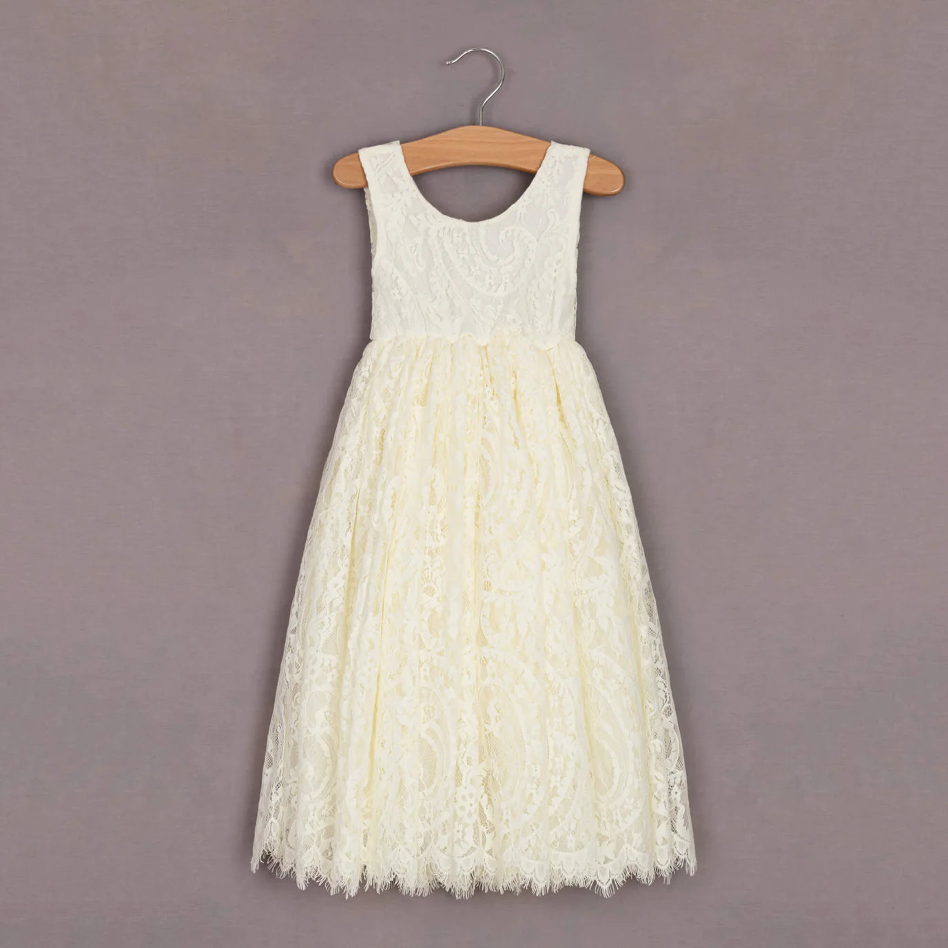 Bibihou Princess lace dress, ecru