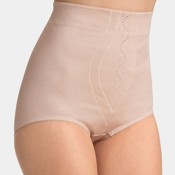 Стягащи бикини с висока талия Triumph Doreen + Cotton, бежови