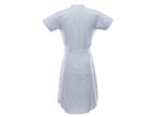 ALPINE PRO Women's dress LIBA made of cotton and linen, striped blue-white
