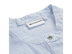 ALPINE PRO Women's dress LIBA made of cotton and linen, striped blue-white