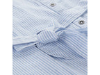 ALPINE PRO Women's dress LIBA made of cotton and linen, striped blue-white