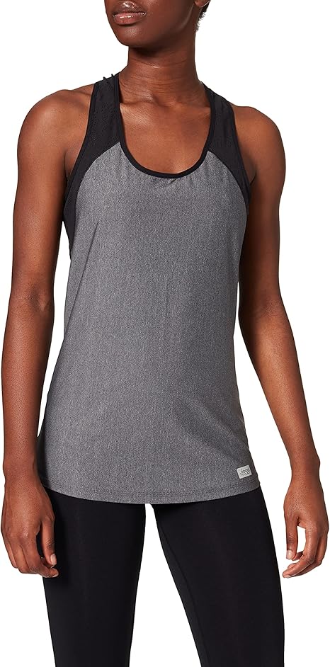 Women's tank top Sloggi Move Fly, gray/black