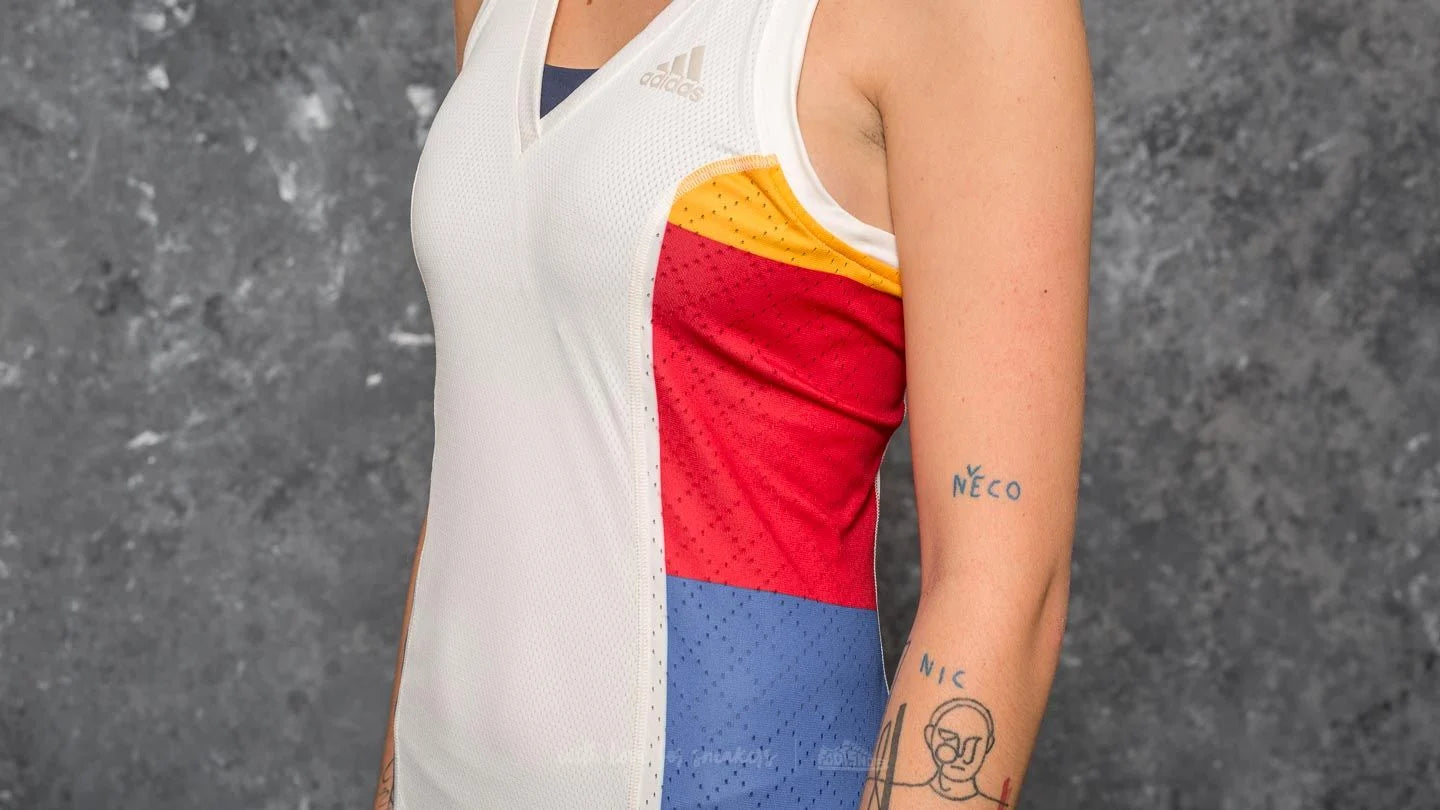Adidas Women's New York sports dress, white/multicolored