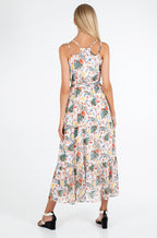 TOM TAILOR Women's airy summer dress, white with flower print