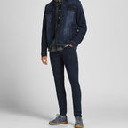 Jack &amp; Jones Liam Skinny Men's Jeans, Dark Blue