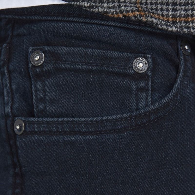 Jack &amp; Jones Liam Skinny Men's Jeans, Dark Blue