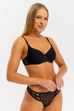 Сутиен с плътна чашка Aubade CP Onde Sensuelle