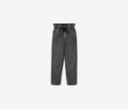 Children's cotton jeans for girls with high waist, gray