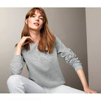 Памучна дамска блуза, сива с надпис HOLIDAY