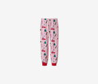Children's cotton pajamas for girls with long sleeves, pink 
