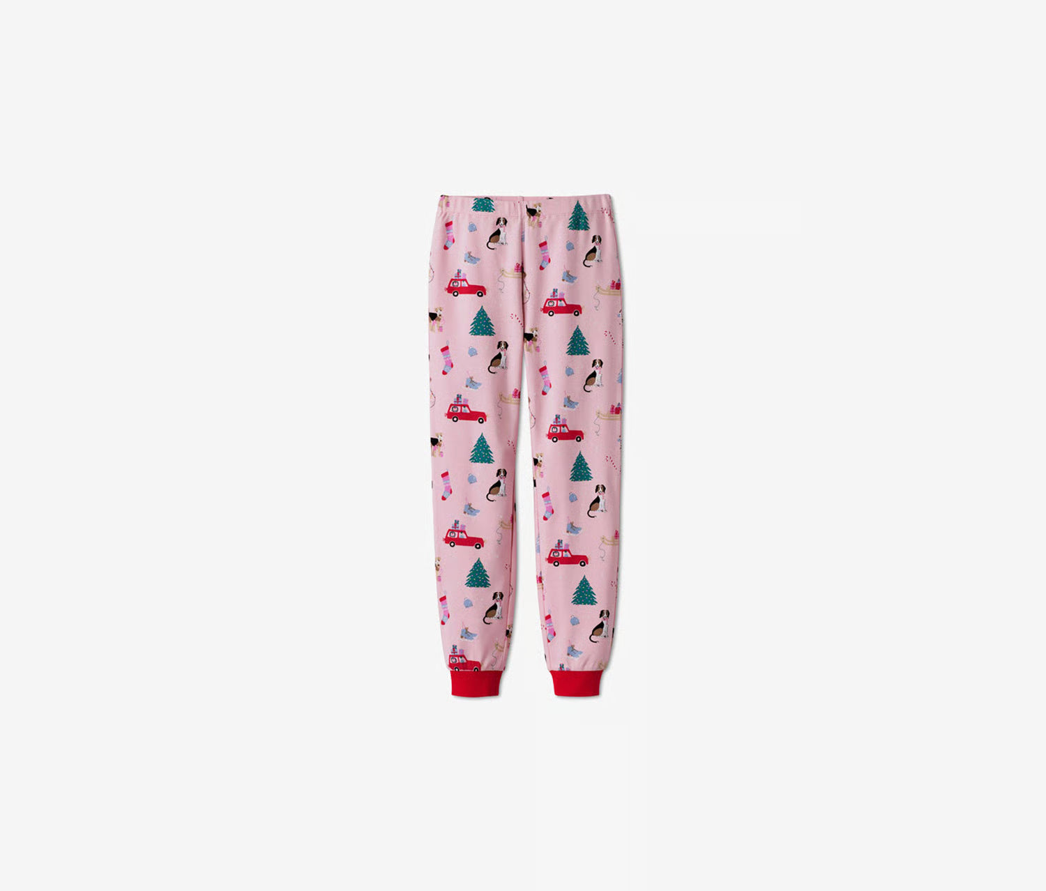 Children's cotton pajamas for girls with long sleeves, pink 