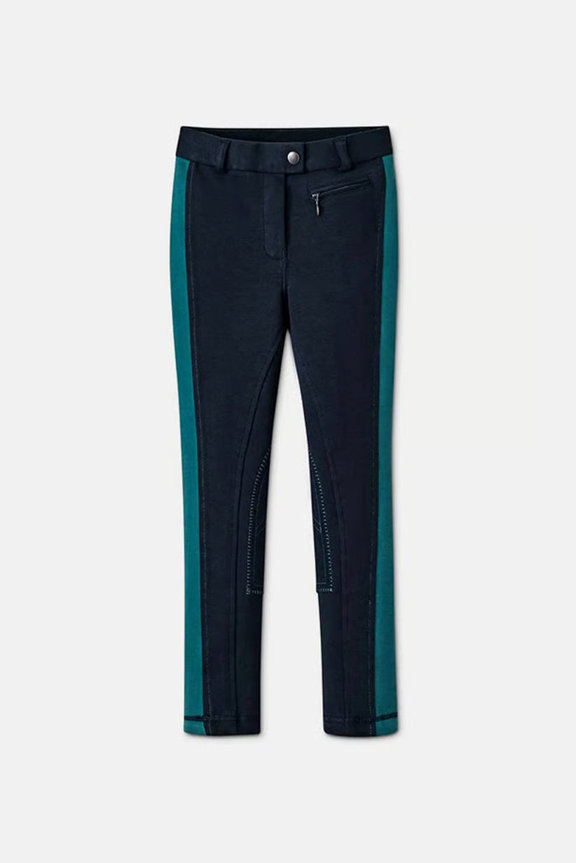Children's cotton riding breeches, dark blue 