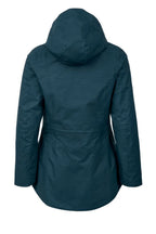 Women's sports ski/snowboard jacket with hood, blue 