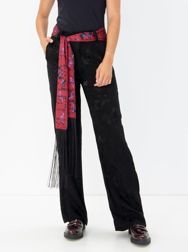 Дамски панталони Desigual Тerry, черни