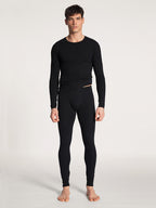 Calida Men's long sleeve cotton t-shirt, black