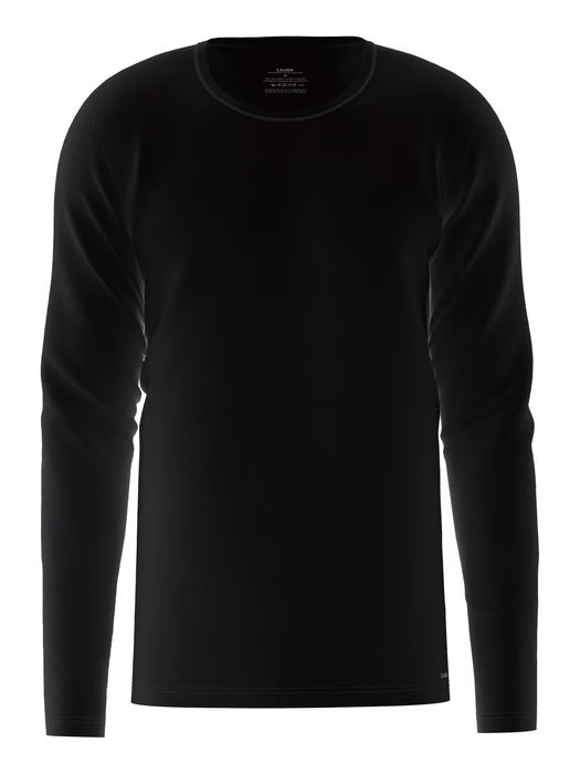 Calida Men's long sleeve cotton t-shirt, black