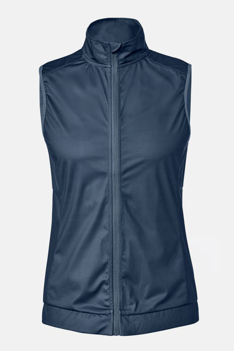 Дамско спортно яке без ръкави, тъмно синьо