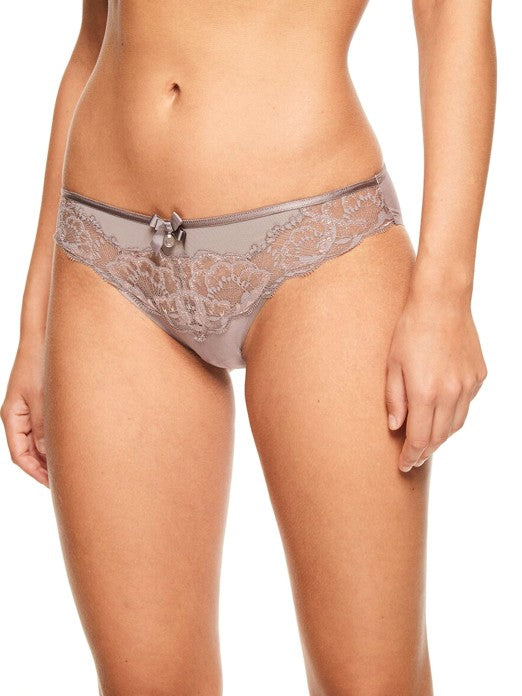 Women's lace bikini Chantelle, gray-brown