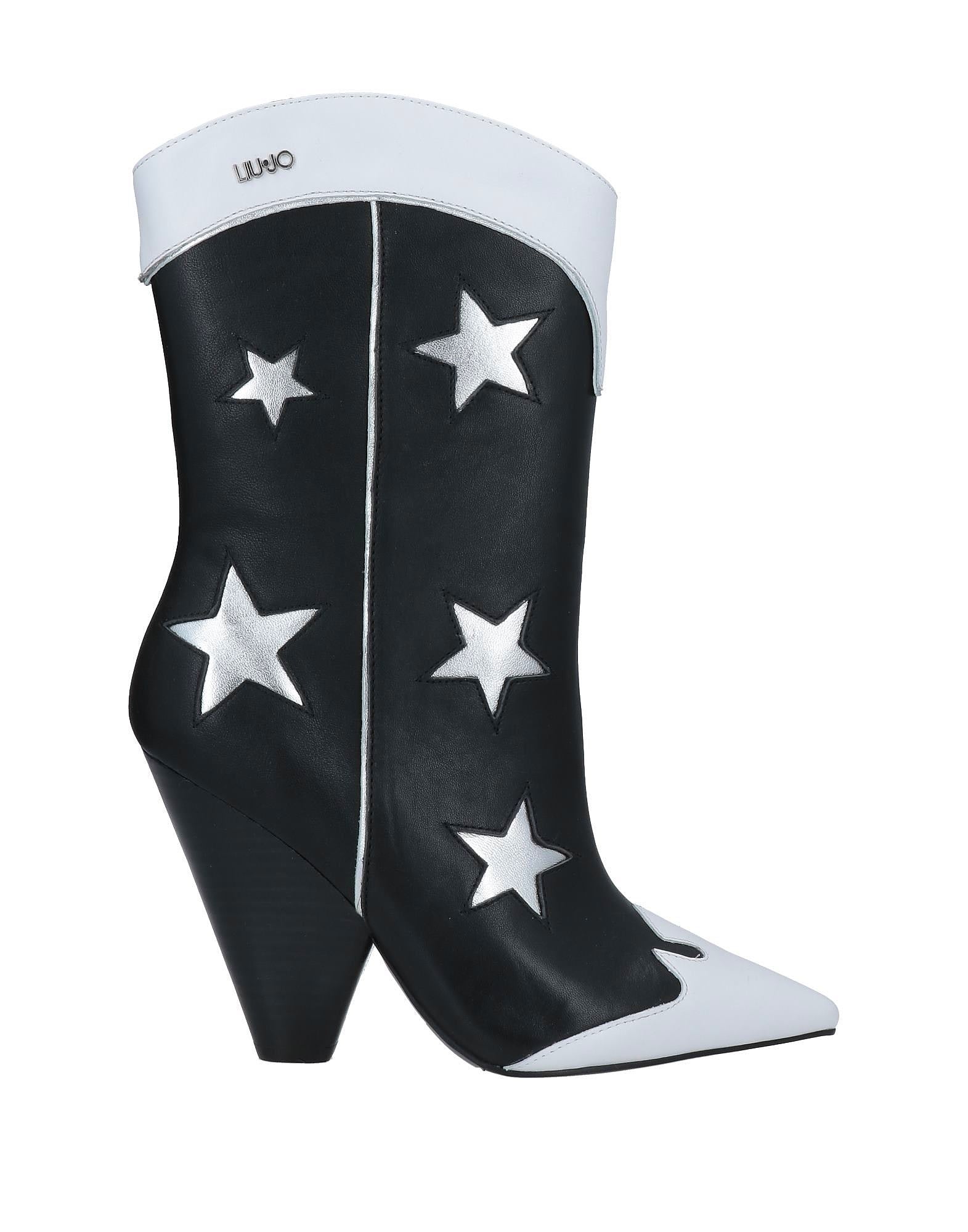 Women's genuine leather cowboy boots Liu Jo "Guenda 21-Bootie", black 