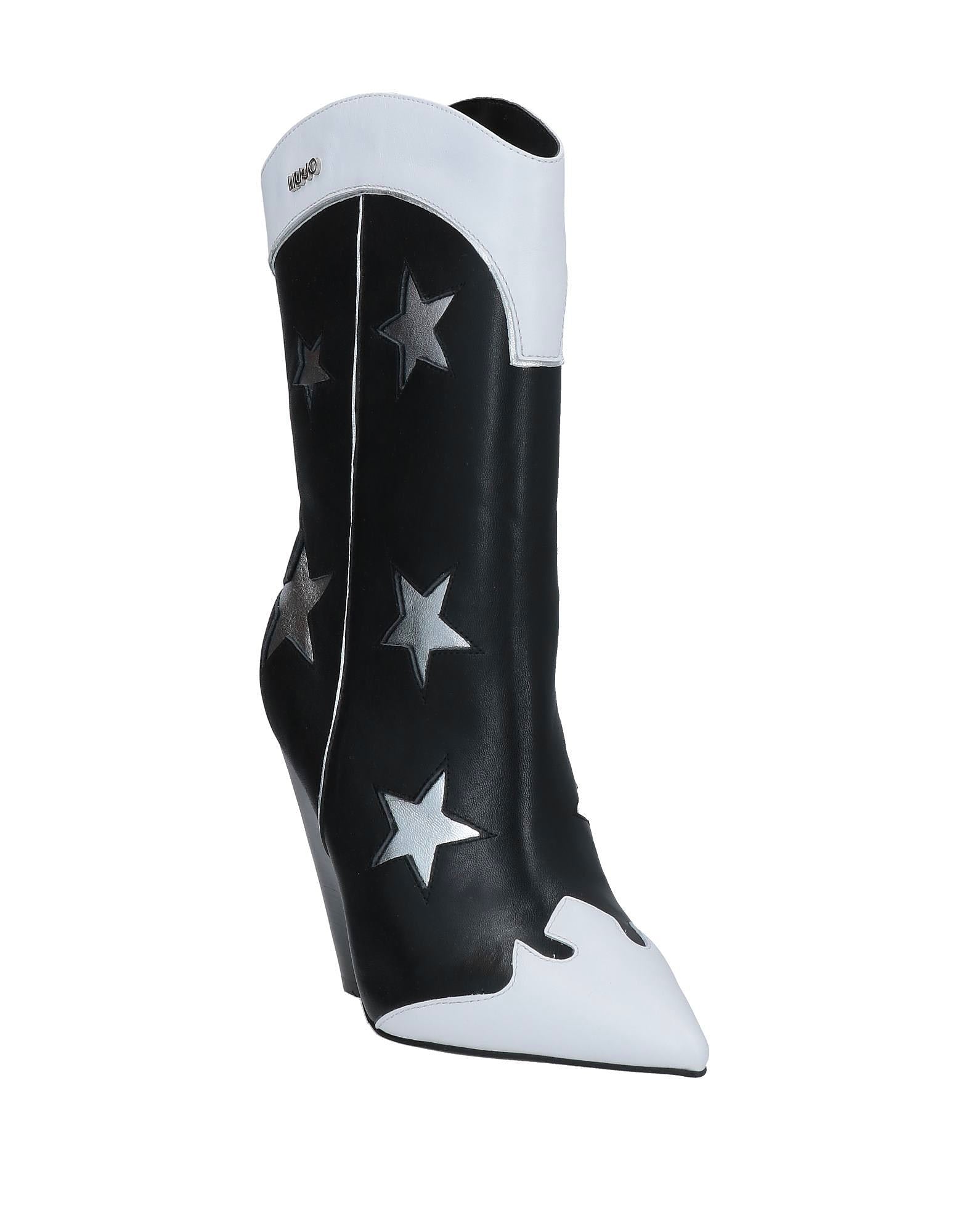 Women's genuine leather cowboy boots Liu Jo "Guenda 21-Bootie", black 