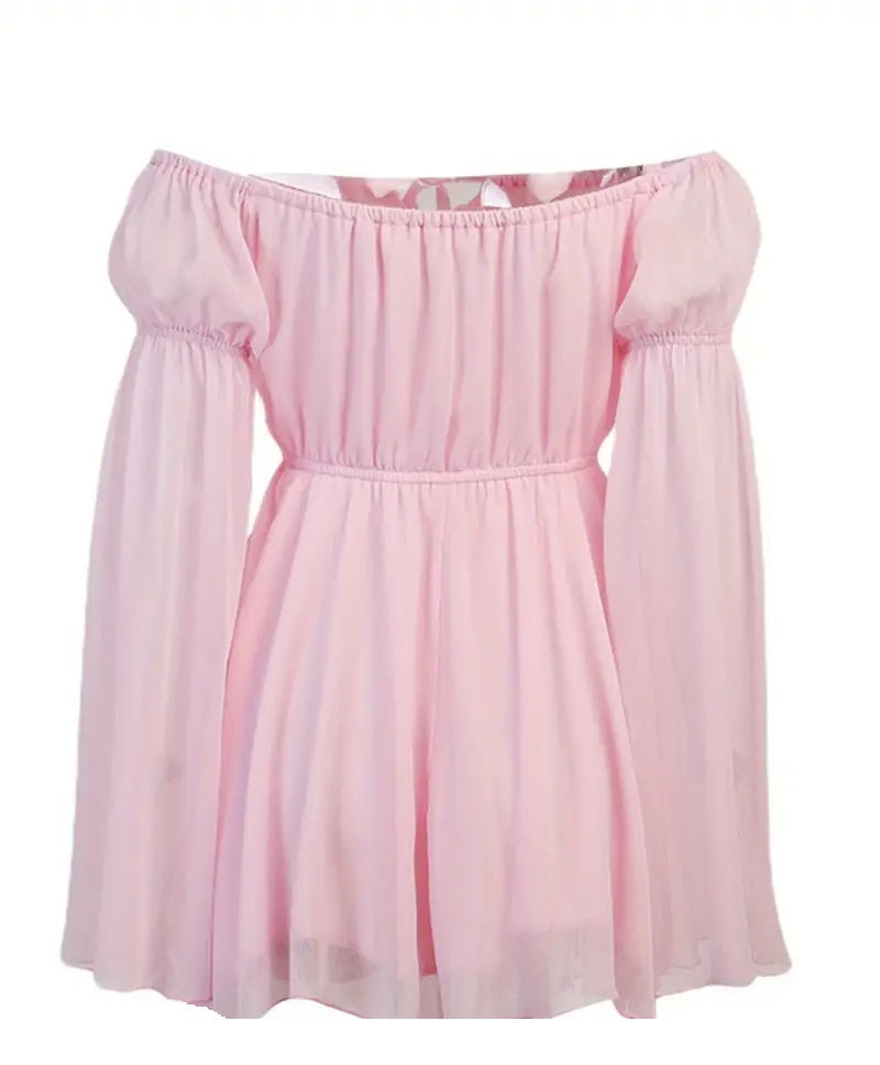 Women's summer mini dress/tunic Nia, pink