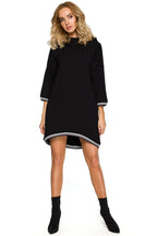 Made of Emotions Women's cotton sweatshirt dress, black