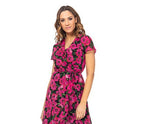 Airy summer dress in cyclamen with floral print Tantra