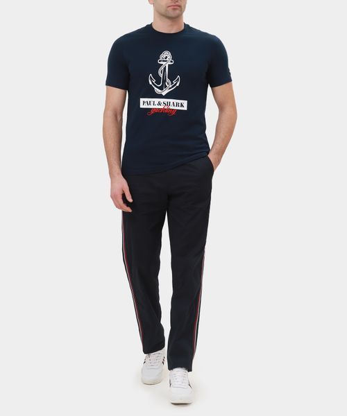 Paul &amp; Shark Men's cotton t-shirt, blue