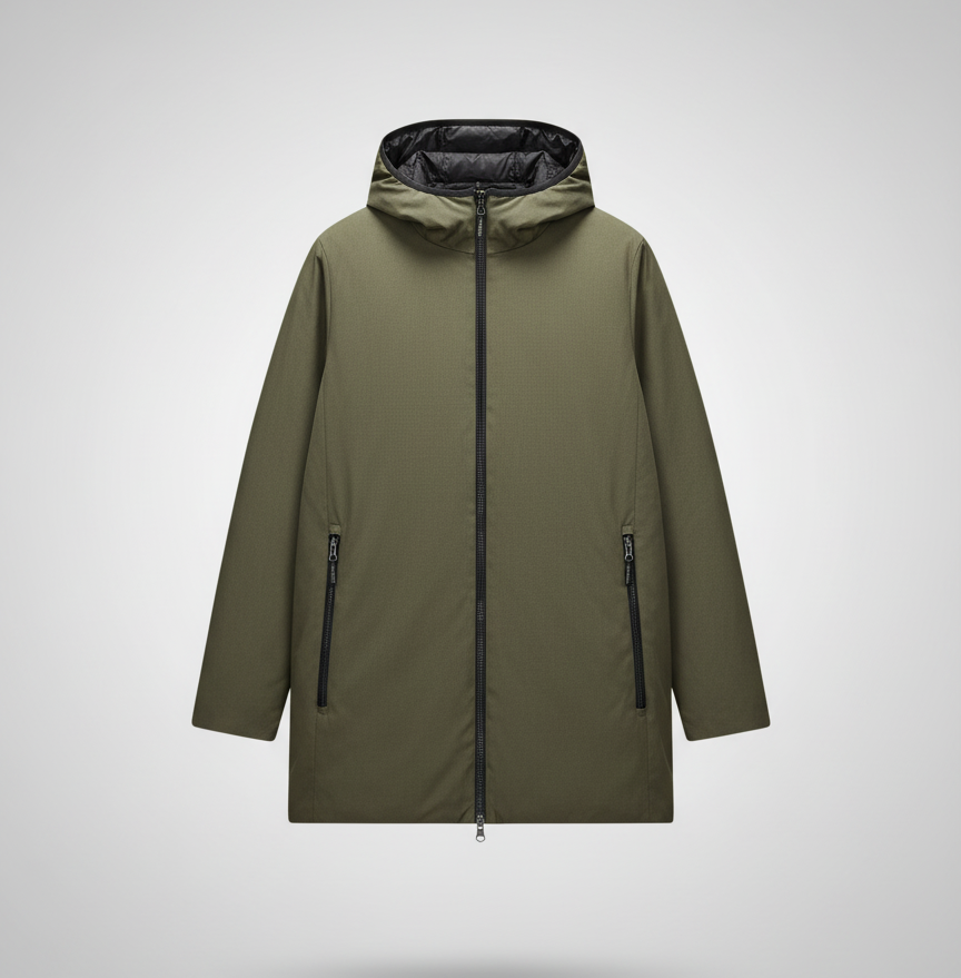 GIGA DX Мъжко двулицево зимно яке, тъмно зелено / черно