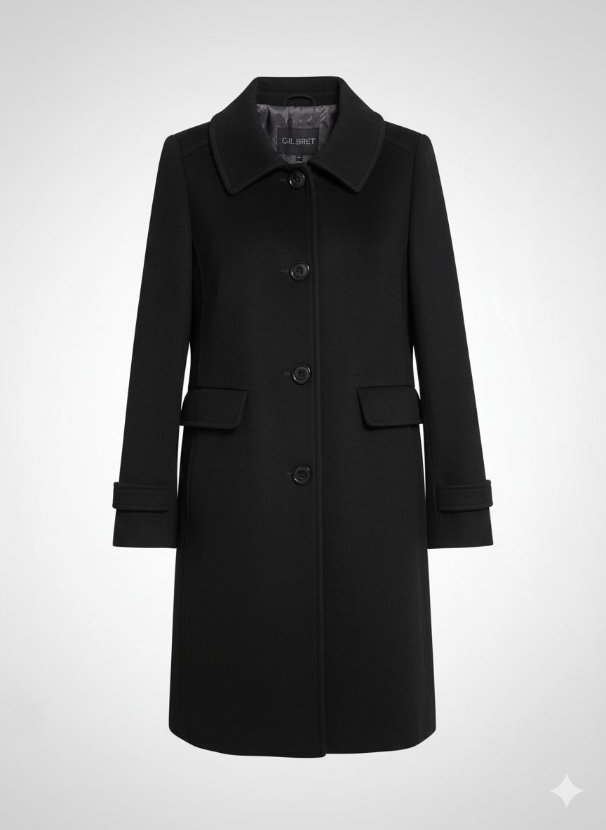 Women's wool coat with cashmere, light brown 