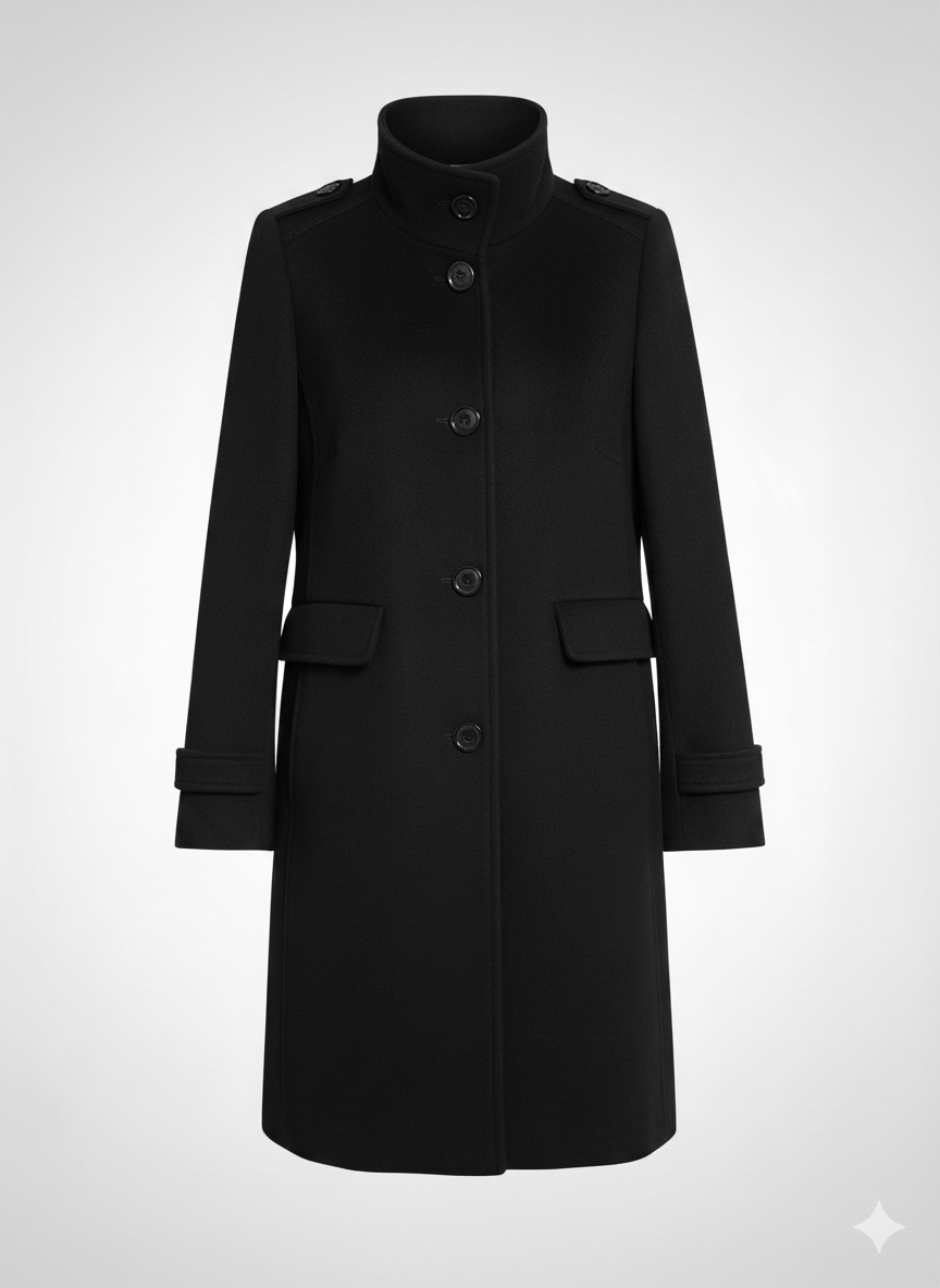 Women's wool coat with cashmere, light brown 