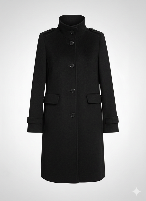 Women's wool coat with cashmere, light brown 