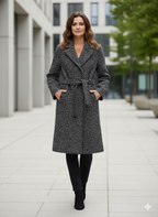 Women's wool coat with cashmere, light brown 