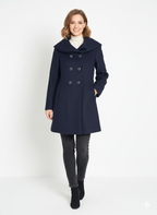 Women's wool coat with cashmere, light brown 