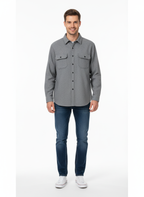 ZAFUL Мъжка памучна риза с дълъг ръкав