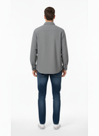 ZAFUL Мъжка памучна риза с дълъг ръкав