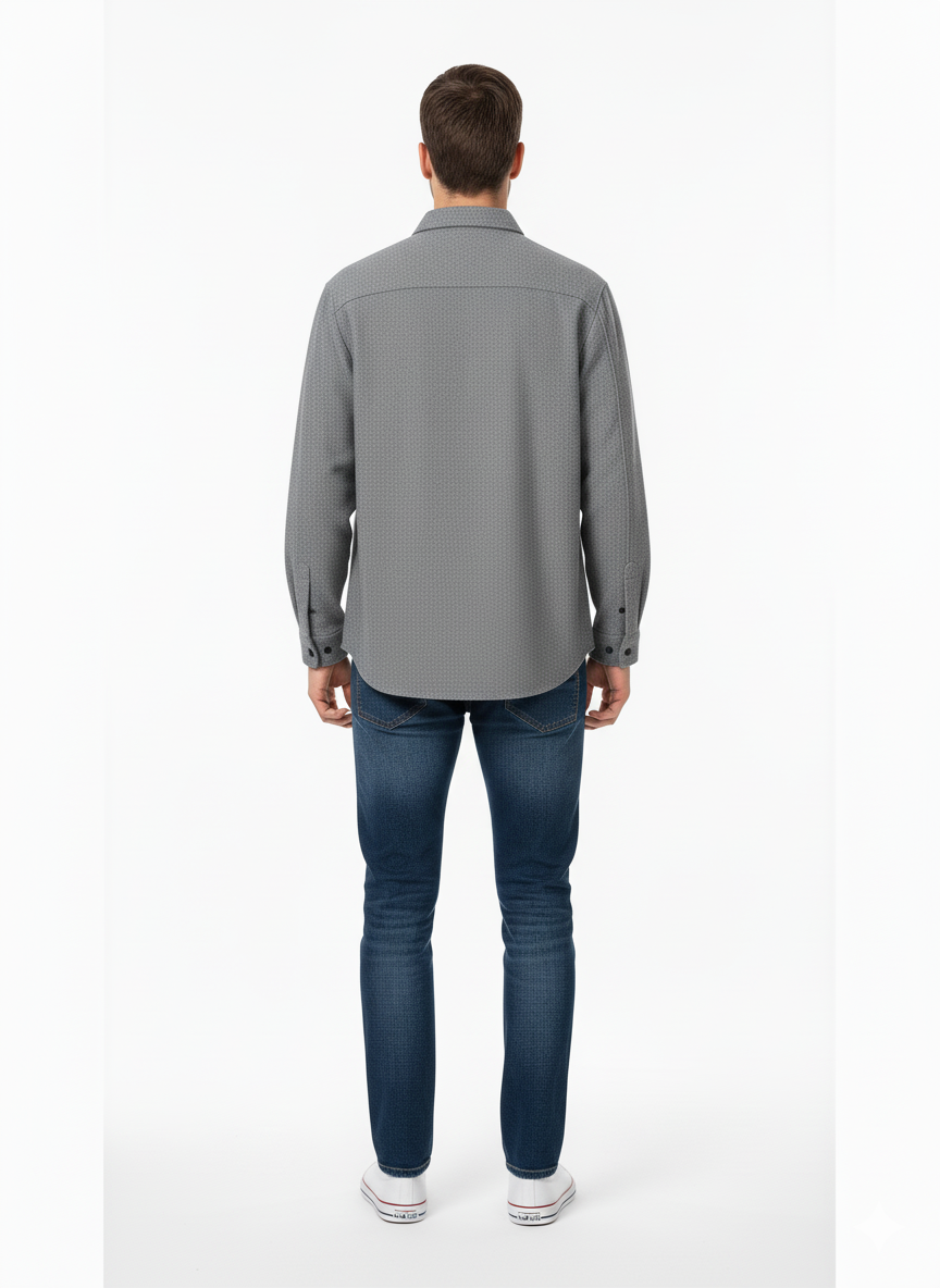 ZAFUL Мъжка памучна риза с дълъг ръкав