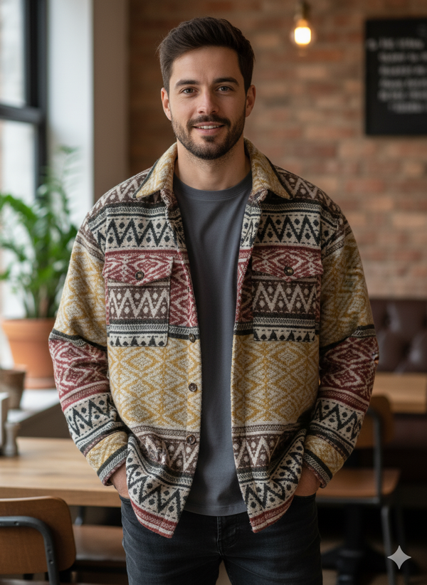 ZAFUL Мъжка памучна риза с дълъг ръкав