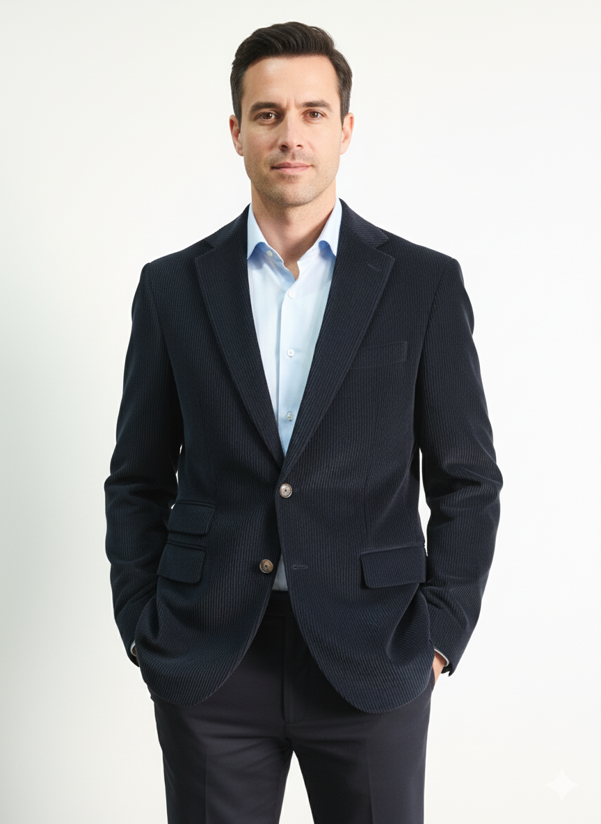 Tommy Hilfiger Мъжко памучно сако, тъмно синьо