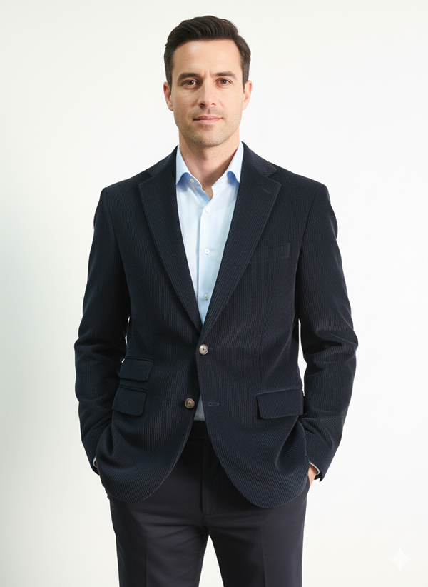 Tommy Hilfiger Мъжко памучно сако, тъмно синьо