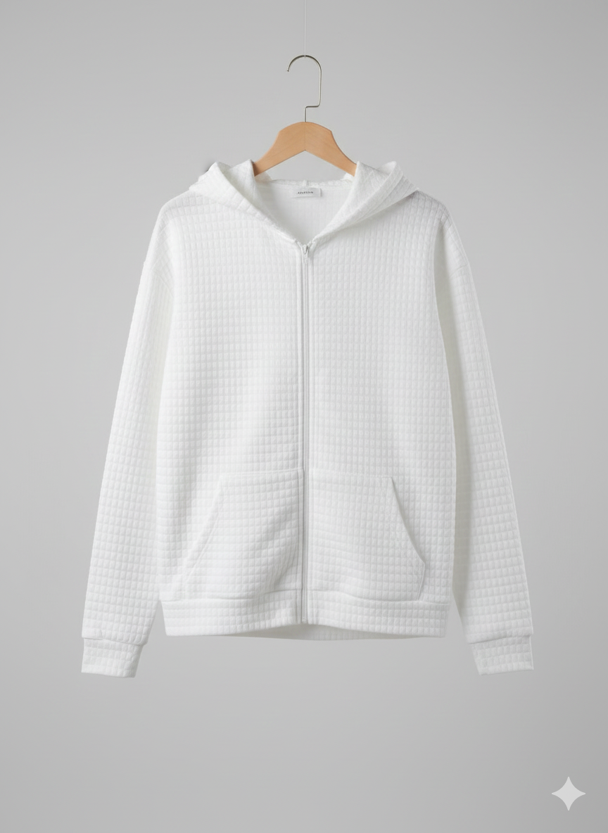 ZAFUL Мъжки спортен суитшърт, бял