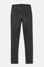 Children's cotton skinny jeans for girls with high waist, gray