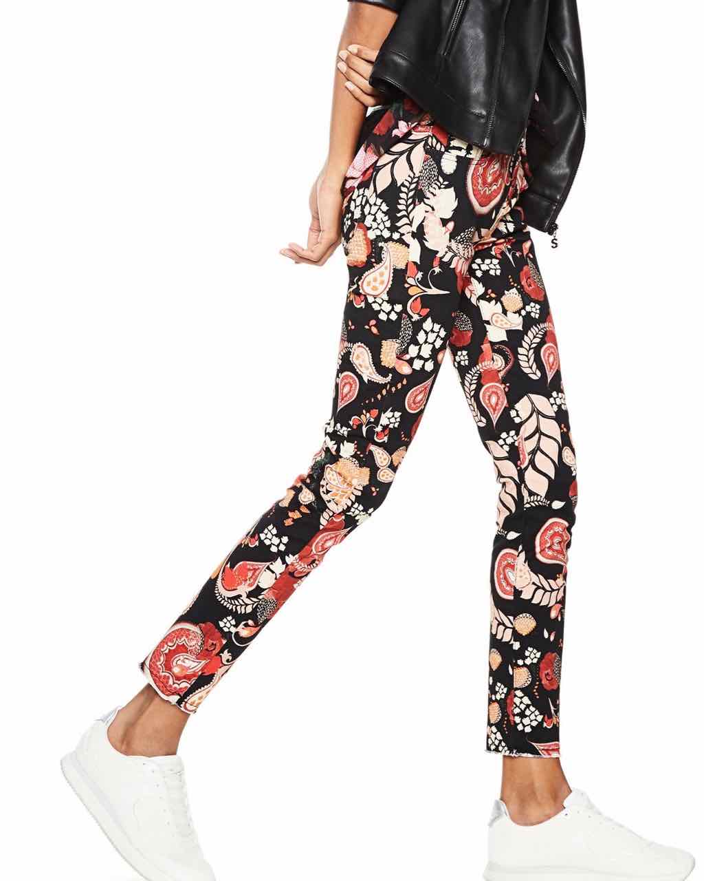 Women's trousers with floral print Desigual “Erika”
