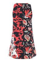 Desigual Women's summer dress made of cotton and linen, printed with colorful motifs