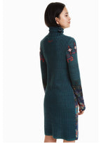 Desigual Women's elastic knitted short dress, multi-colored