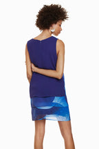 Desigual Women's dress with Mandala print, blue