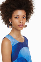 Desigual Women's dress with Mandala print, blue
