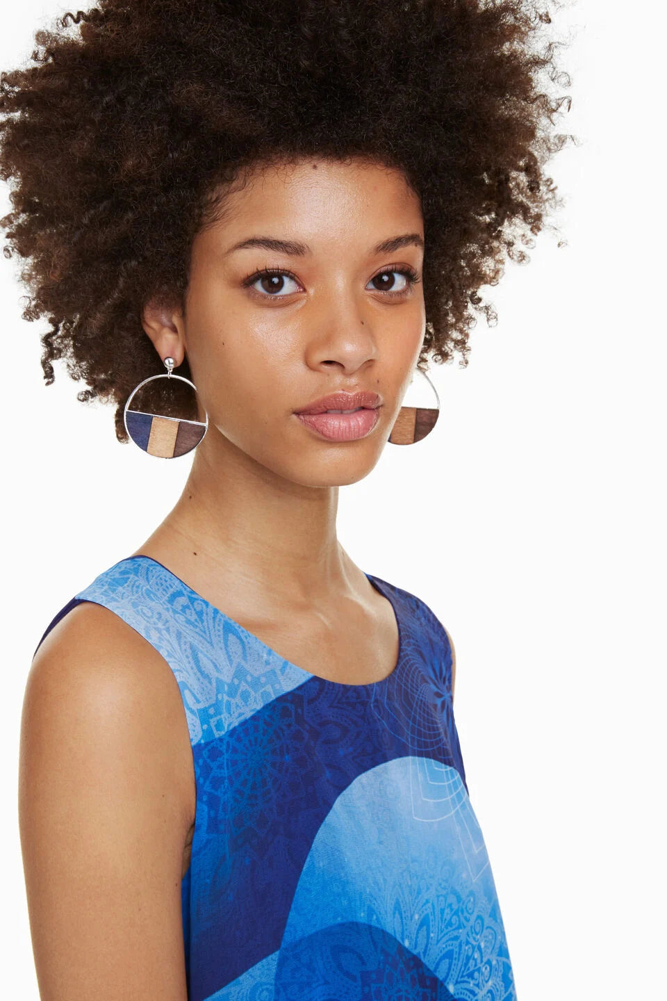 Desigual Women's dress with Mandala print, blue