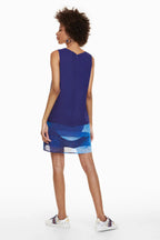 Desigual Women's dress with Mandala print, blue